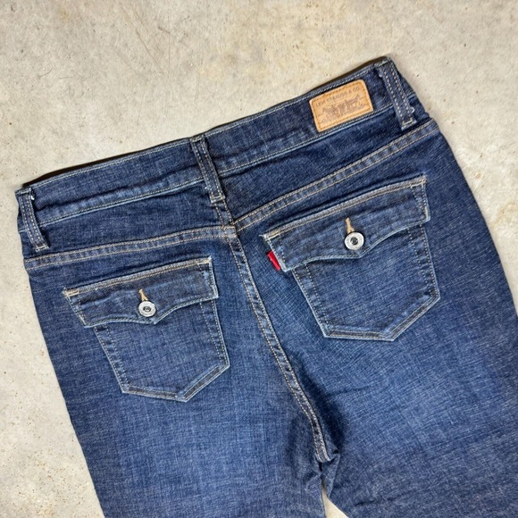 Levis 512 Bootcut Jeans 10 S Perfectly Slimming 28x28 Stretch Denim Mid Rise - Picture 4 of 11